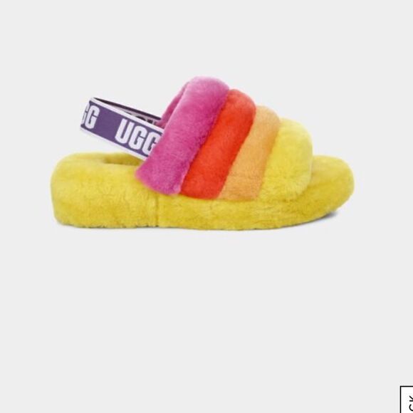 NWT UGG Pride Fluff Yeah Slide Slippers size 7 - Picture 1 of 7